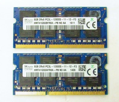 Hynix 16GB (2x8GB) PC3L-12800S HMT41GS6BFR8A-PB 1600MHz DDR3 Laptop Memory - Image 1 of 2