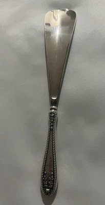 Cuerno de zapato vintage con mango de plata esterlina grabado 8 3/4" Foto 1 de 4