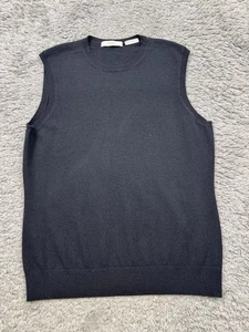 Neiman Marcus Pullover Damen XL schwarz Kaschmir gerippt Rundhals ärmellos Weste - Bild 1 von 9