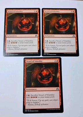 3x Vessel of Volatility MTG, Shadows over Innistrad, Red Enchantment  - Image 1 of 2