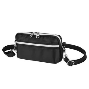 Nylon Storage Bag with Dual Compartments for Phones and For TWS Earbuds - Picture 1 of 16