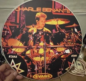 Evans 12" Charlie Benante Heavy Metal Drum Head Collectable Skins Screen NOS NEU - Bild 1 von 4