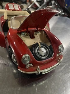 Vintage Porsche 356B Diecast 1:18 Scale Red Burago Made In Italy - Picture 1 of 10