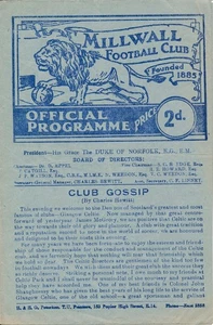 Millwall v Glasgow Celtic (William Moor Testimonial) 1948/1949 - Picture 1 of 1
