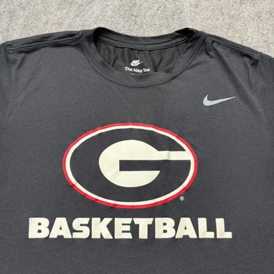 Georgia Bulldogs Nike Shirt Men L Black Basketball Short Sleeve Crew Performance - Image 1 of 4