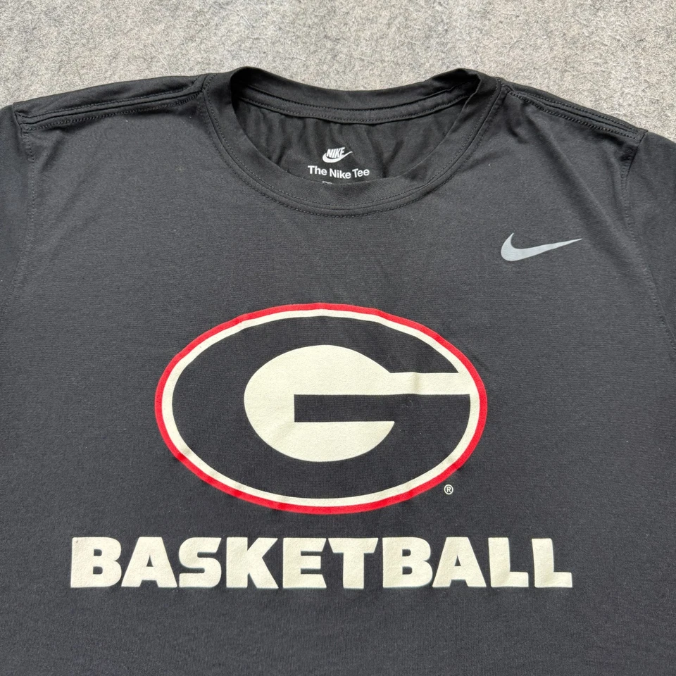 Camisa Nike Georgia Bulldogs Hombres L Negra Baloncesto Manga Corta Crew Performance Foto 1 de 4