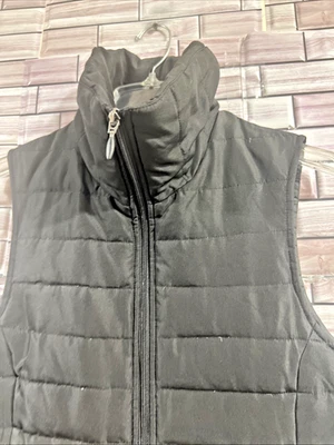 Kenneth Cole Reaction Mujer M Chaleco Abajo Puffer Negro Cremalleras Acolchado Cuello Alto Foto 1 de 4