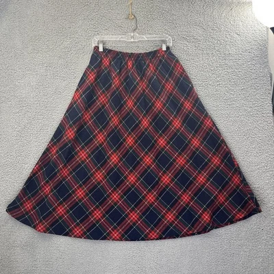 Vintage Requirements Tartan Plaid Maxi Skirt Academia Preppy Wool Women's 9/10 - Image 1 of 4