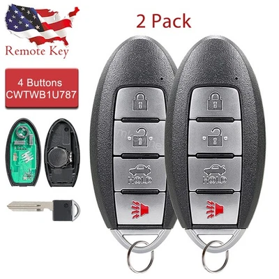 2 para 2014 2015 2016 2017 2018 2019 Infiniti Q70 entrada sin llave mando a distancia llavero Foto 1 de 4