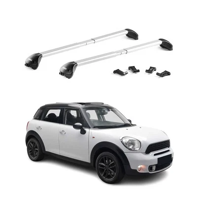 Roof Rack Cross Bars for Mini Cooper Countryman R60 F60 2011-2024 Alu Silver 2x - Image 1 of 4