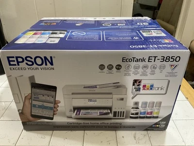 Epson Eco Tank ET-3850 Special Edition All-in-One Supertank Printer Bonus Ink - Image 1 of 2