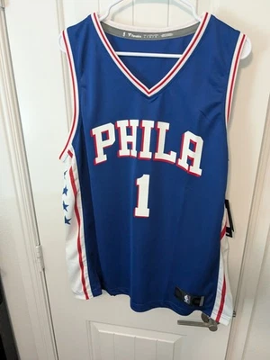 JAMES HARDEN #1 Philadelphia 76ers Mens Large Fanatics NBA Authentics Jersey EXC - Image 1 of 4
