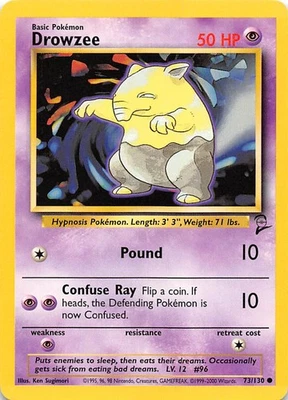Drowzee 073/130 Base Set 2 Pokemon 000444 - Image 1 of 2