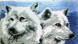 20" X 15" Wolf Latch Hook Kits Rug Making Kits DIY Crafts for Adults/with Pri... - Picture 1 of 8