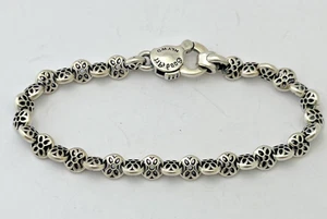 GOOD ART HOLLYWOOD STERLING SILVER 925 BOSTON LINK PARTY BRACELET - 7 3/4" - Picture 1 of 8