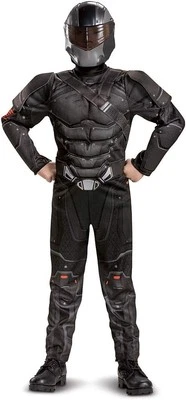 Disfraz Oficial GI Joe Ojos de Serpiente Niño Deluxe con Músculos y Máscara, Pequeño Foto 1 de 2