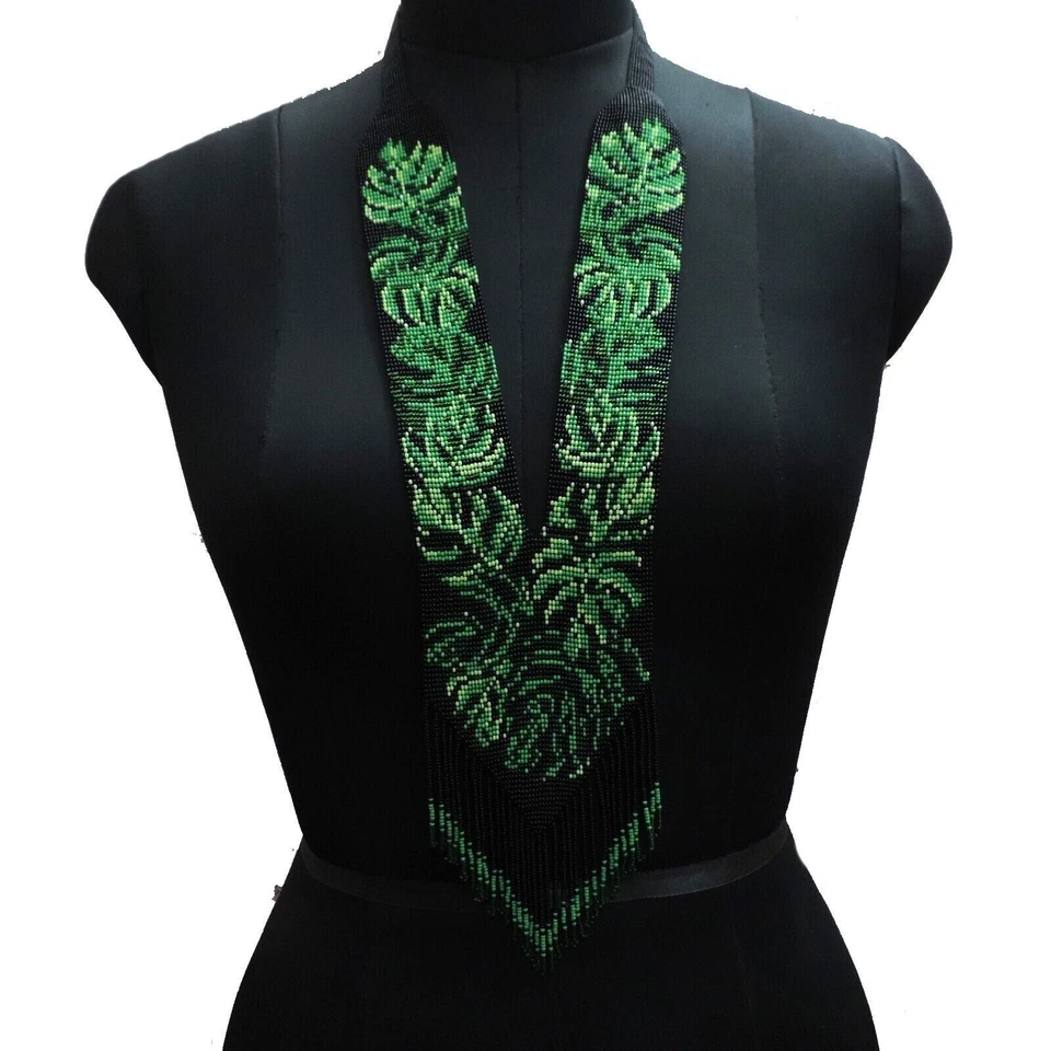 Handmade Seed Bead Necklace American Style Necklace Boho Beaded Necklace earring Foto 1 de 1