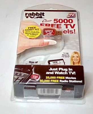 New Rabbit TV As Seen On TV Watch Over 5000 Free TV Internet Channels  - Image 1 of 2