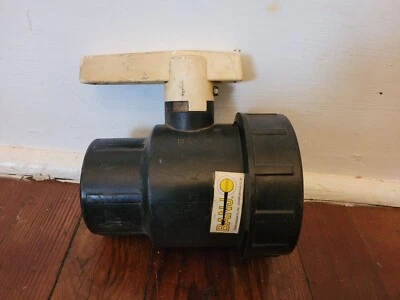 2.25" Banjo Single Union Polypropylene Ball Valve  Full Port 100PSI at 70°F - Image 1 of 4