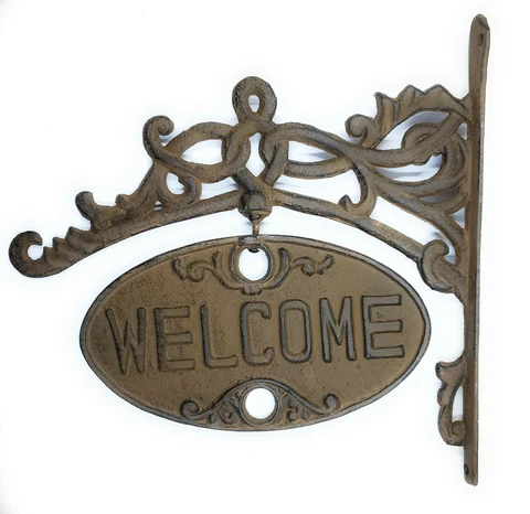 Rustic Welcome Go Away Sign Yard and Garden Front Door Home Decor Cover