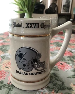 Dallas Cowboys 1994 Super Bowl Champions Ceramic Mug Stein Super Bowl XXVIII - Picture 1 of 9