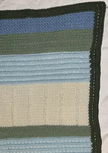 HANDMADE Crochet AFGHAN Knit THROW Quilt COUCH Lap BED BLANKET Color MODERN Art! - Picture 1 of 10