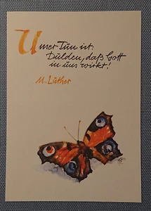 alte Ansichtskarte Postkarte Spruchkarte M. Luther Elisabeth Hackius Nürnberg - Imagen 1 de 2