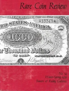 Bowers & Ruddy Galleries 1980 Rare Coin Review Toning United States Garrett - Imagen 1 de 4