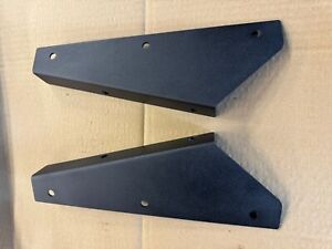 *Stainless* FRONT Black Mud Flap Brackets To Fit Land Rover Defender 90 110 130