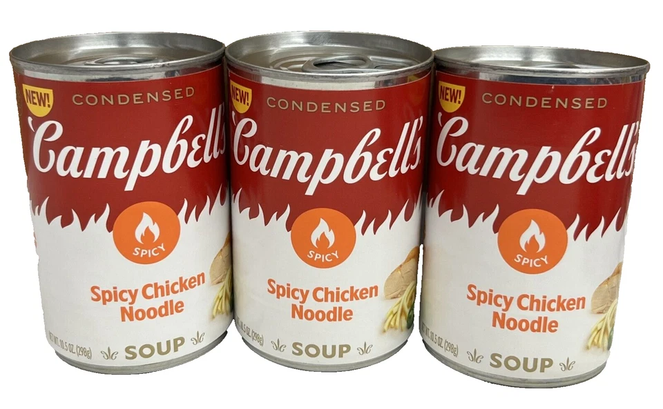 Sopa de fideos de pollo picante Campbell's 10,5 oz 3 latas Campbells Foto 1 de 1
