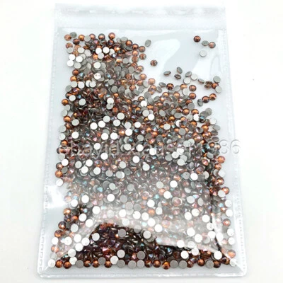 Paquete de 1440 piezas SS12 (3 mm) redondos cristales planos arte en uñas pedrería gemas brillantes Foto 1 de 4