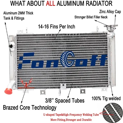 Full Aluminum Radiator For 1999-2007 Suzuki HAYABUSA GSXR1300 2006 2005 2004 Foto 1 de 4