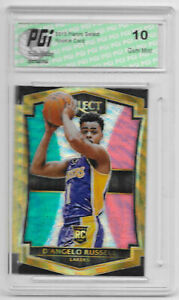 D'Angelo Russell 2015 Panini Select Tri Color Refractor Rookie Card #162 PGI 10