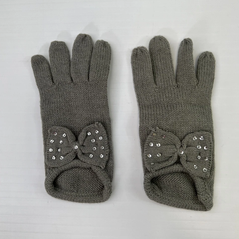 Guante Gap Niña Lazo Medio Lentejuelas Brillante Informal Niños Jóvenes Nieve Invierno Núcleo No Foto 1 de 4