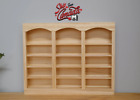 1:12 miniature unfinished wood bookshelf 5 tier shelf