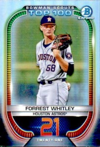 2021 BOWMAN CHROME SCOUTS TOP 100 BTP-21 FORREST WHITLEY HOUSTON ASTROS 