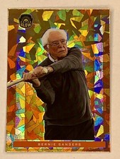 2021 Super Glow Orange Cracked Ice Bernie Sanders SSP 1/1