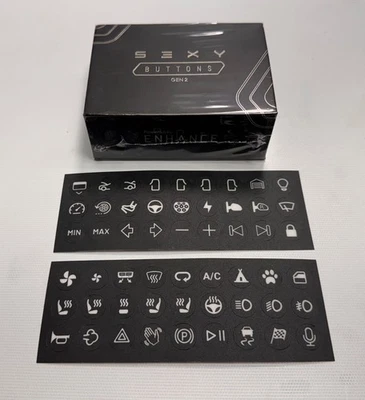 Botones ENHANCE S3XY (Gen2) para Tesla Modelo 3/Y - 2 Botones + 1 Juego de Pegatinas Foto 1 de 2
