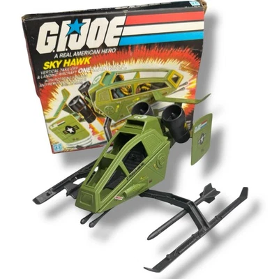 Vintage 1984 G.I. Joe ARAH Sky Hawk Hasbro con caja - pieza dañada Foto 1 de 4