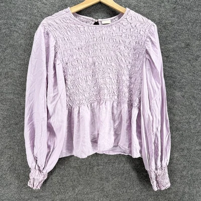 Blusa A New Day Mujer 2XL Púrpura Manga Larga Elastizada Gaférica Gancho y Ojo Informal Foto 1 de 4