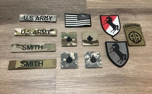 Lot of 14 Pc United States Military Uniform Patches Flag Rank Infantry U.S. Army - Picture 1 of 7