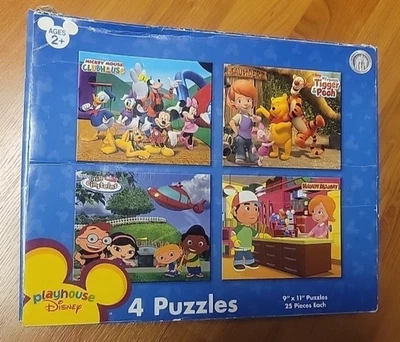 JUEGO DE ROMPECABEZAS PLAYHOUSE DISNEY LITTLE EINSTEINS, HANDY MANNY, POOH & MICKEY **RARO** Foto 1 de 4