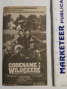 CODENAME: WILD GEESE / Vintage 1984 NY Newspaper Ad / Lee Van Cleef Action Film - Bild 1 von 1
