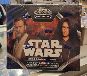 2024 Topps Chrome Black Star Wars Sealed Hobby Box - Picture 1 of 2