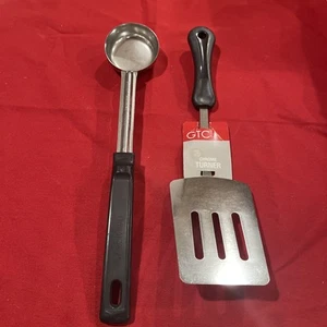 Metal Spatula for Kitchen Use - Chrome Turner & Grip ‘n Serv NEW - Picture 1 of 2