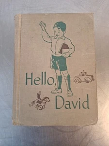 Vintage Children's Reader Reading Story Book Hello David 1949 Neighborhood Story - Picture 1 of 7