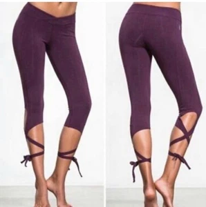 Free People Movement Turnout Wrap Tie Capri Leggings Wraparound Tie Sz L - Picture 1 of 11