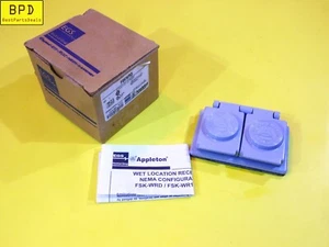 Aluminum Wet Location Receptacle Duplex Cover NEMA EGS APPLETON FSKWRD - Picture 1 of 4