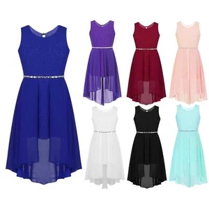 Flower Girls Dress Junior Wedding Bridesmaid Formal Prom Party Gown Evening Ball - Picture 1 of 84