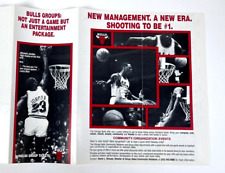 1985-86 Chicago Bulls SCHEDULE & Group Ticket Sales Michael Jordan ROOKIE Cover